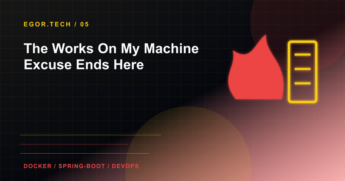 Frustrated developer near a burning laptop while an organized server rack stays calm